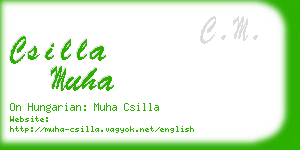 csilla muha business card